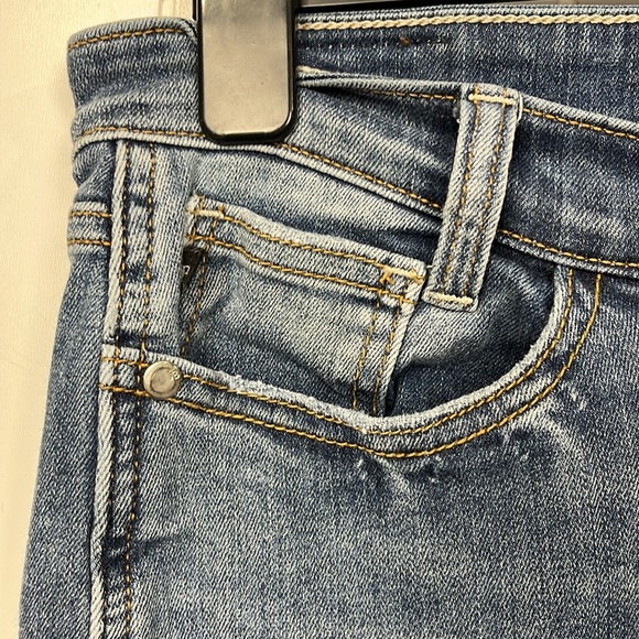 Judy Blue Womens Dad Jeans 13/31 Med Wash Frayed Hem Straight Leg Relaxed Fit - Picture 5 of 15